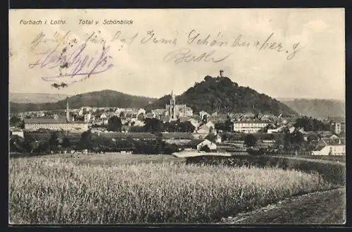 AK Forbach i. Lothr., Totalansicht vom Schönblick