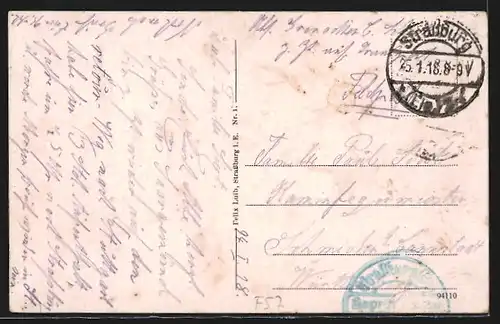 AK Saargemünd, Gesamtansicht mit Eisenbahnbrücke