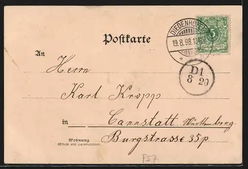 AK Diedenhofen, Moselbrücke mit Lazareth