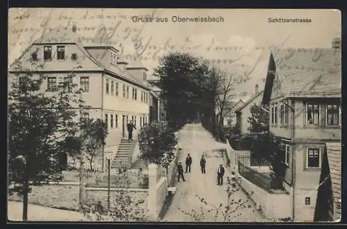 AK Oberweissbach, Partie in der Schützenstrasse