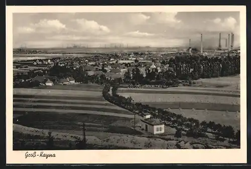 AK Gross-Kayna, Ortsansicht aus der Vogelschau