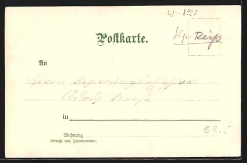 Lithographie Lindau i. B., Ortsansicht vom Hoierberg