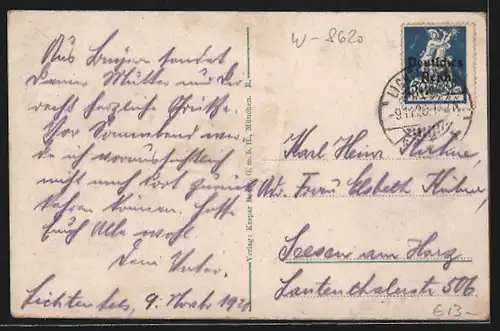 AK Lichtenfels, Partie am Marktplatz