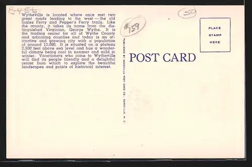 AK Wytheville, VA, United States Post Office
