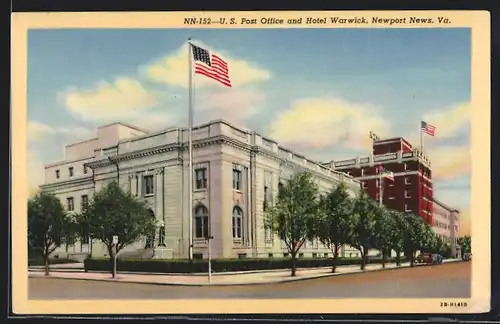 AK Newport News, VA, United States Post Office and Hotel Warwick
