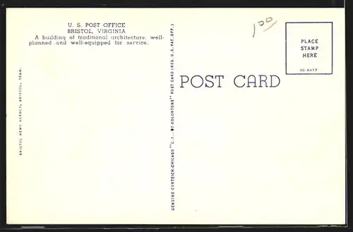 AK Bristol, VA, United States Post Office