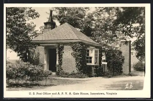 AK Jamestown, VA, United States Post Office and A.P.V.A. Gate House