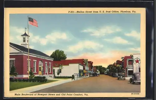 AK Phoebus, VA, Mellon Street from United States Post Office