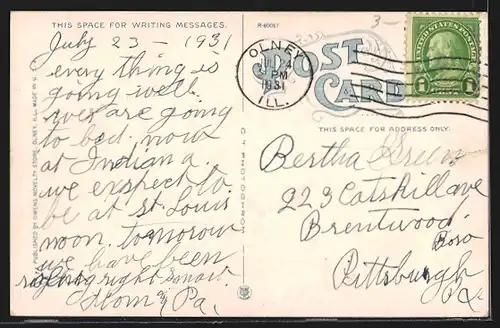 AK Olney, IL, Post Office Building