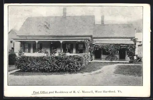 AK West Harford, VT, Post Office and Residence of R. C. Munsell
