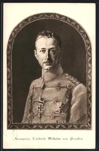 AK Kronprinz Wilhelm von Preussen in Husarenuniform