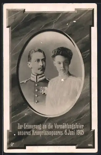 AK Kronprinz Wilhelm von Preussen und Herzogin Cecilie