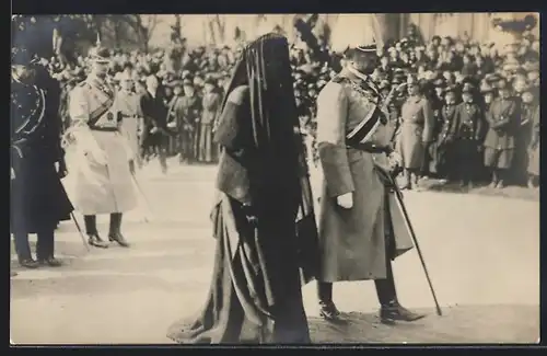 AK Beisetzung der Kaiserin Auguste Victoria - Prinzen Eitel Friedrich, Oskar und Adalbert im Trauerzuge