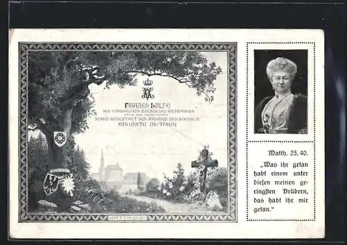 AK Frauen-Hulfe des evang.-kirchlichen Helfsvereins, Kaiserin Auguste Victoria Königin von Preussen