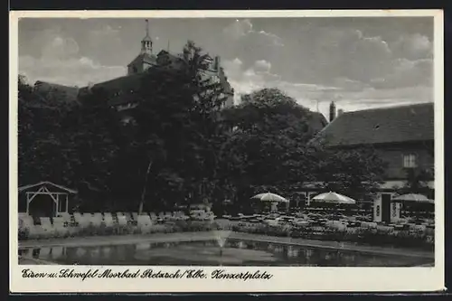 AK Pretzsch /Elbe, Eisen- und Schwefel-Moorbad, Konzertplatz