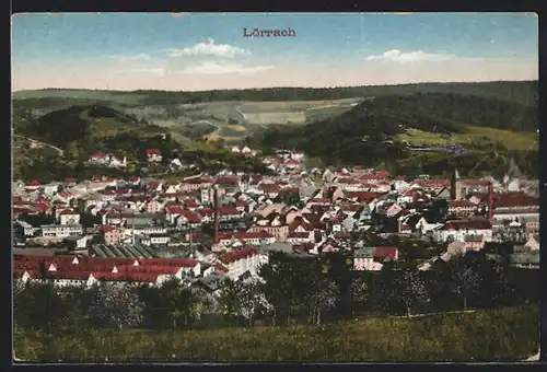 AK Lörrach, Gesamtansicht des Ortes