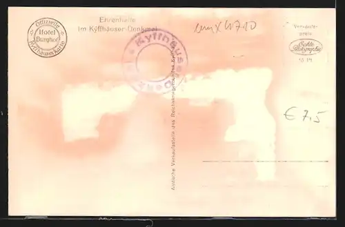 AK Kyffhäuser, Ehrenhalle im Kyffhäuser-Denkmal