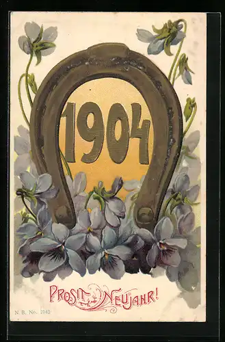 AK Jahreszahl 1904 im Hufeisen