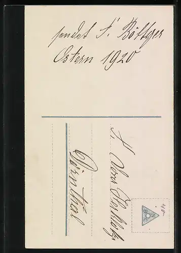 AK Mädchen am Geschenketisch zur Konfirmation