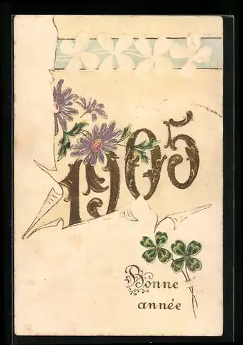 AK Jahreszahl 1905 mit Blumen