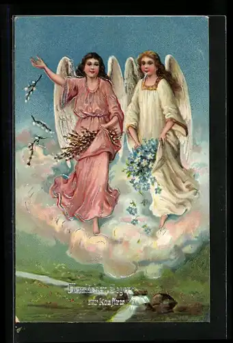 AK Engel mit Segenswünschen zur Konfirmation