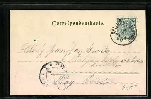 Lithographie Salzburg, Totalansicht vom Kapizinerberg, Festung