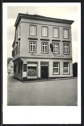 AK Linz a. Rh., Handlung Weinhaus zur Traube