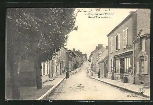 AK Ouzouer-sur-Trèzèe, Grand Rue montante