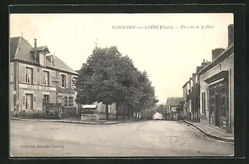 AK Dammarie-sur-Loing, Un coin de la Place