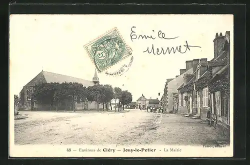 AK Jouy-le-Potier, La Mairie, Strassenpartie