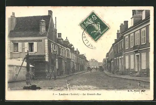 AK Ladon, La Grande-Rue, Strassenpartie