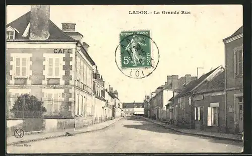 AK Ladon, La Grande-Rue, Strassenpartie