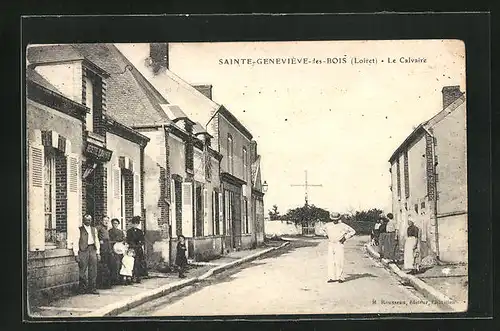 AK Saint-Geneviève-les-Bois, Le Calvaire, Strassenpartie
