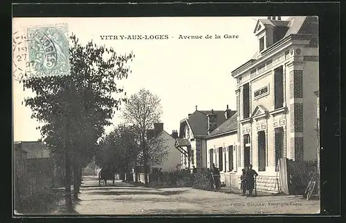 AK Vitry-Aux-Loges, Avenue de la Gare