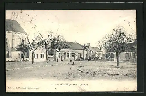 AK Varennes, Une Rue, Strassenpartie