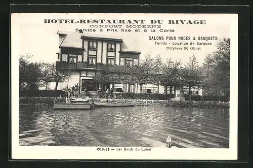 AK Olivet, Les Bords du Loiret, Hotel-Restaurant du Rivage
