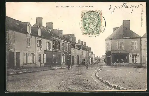 AK Sandillon, La Grande Rue