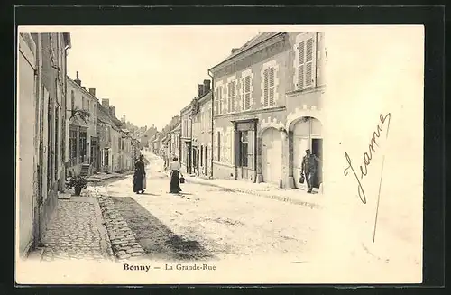 AK Bonny, La Grande-Rue, Strassenpartie