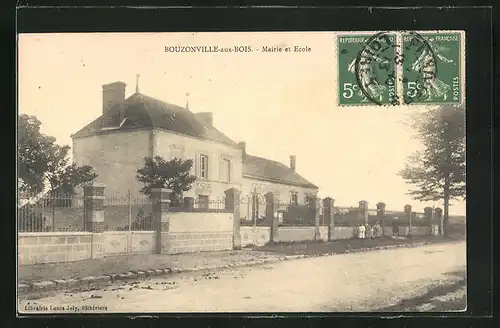 AK Bouzonville-aux-Bois, Mairie et Ecole