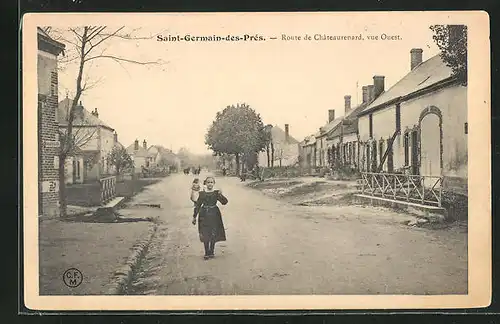AK Saint-Germain-des-Prés, Route de Chateaurenard, vue Ouest