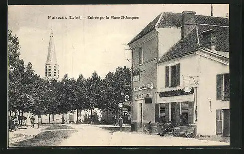 AK Puiseaux, Entrée par la Place St-Jacques, Hotel du Commerce