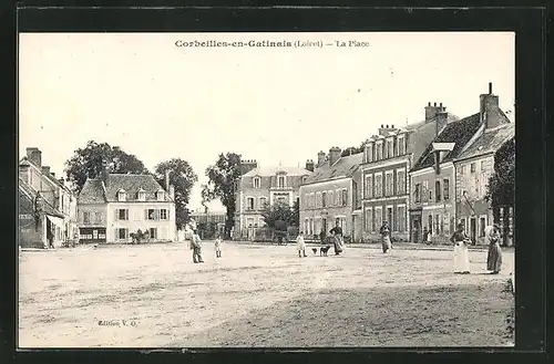 AK Corbeilles-en-Gatinais, La Place, Ortspartie