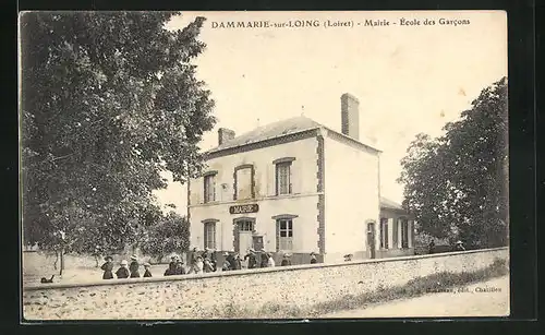 AK Dammarie-sur-Loing, Mairie, École des Garcons