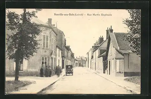 AK Neuville-aux-Bois, Rue Martin Duplessis, Strassenpartie