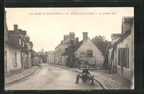 AK Vitry-aux-Loges, La Grande Rue