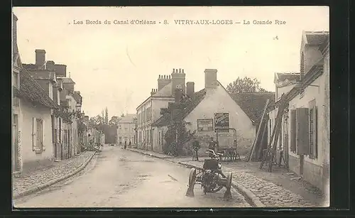 AK Vitry-aux-Loges, La Grande Rue