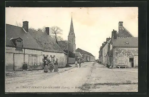 AK Saint-Péravy-la-Colombe, Route de Patay, l`Eglise