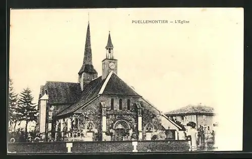 AK Puellemontier, L`Eglise, Ansicht der Kirche