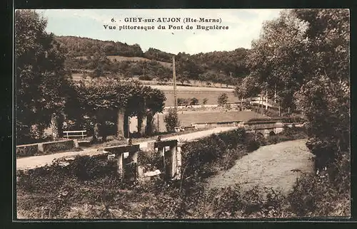 AK Giey-sur-Aujon, Vie pittoresque du Pont de Buguieres