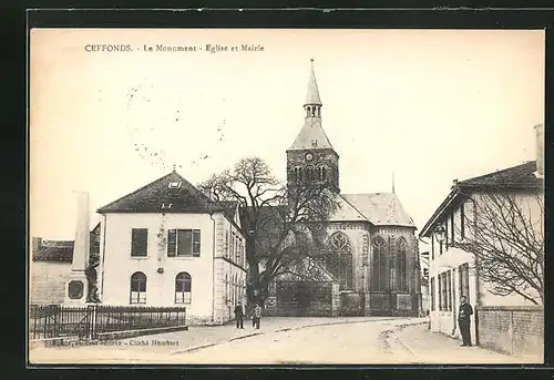 AK Ceffonds, le Monument, Eglise et Mairie